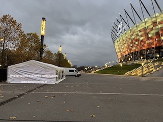 Wynajem namiotów na imprezę masową. Stadion Narodowy Warszawa