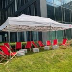 Namiot eventowy 3x6 premium z białym poszyciem na imprezę plenerową – wynajem, dowóz i montaż