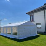 Namiot 5x8 m na piknik firmowy i targi, zadaszona przestrzeń 40 m², wynajem Łódź