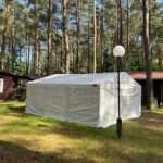 Namiot 5x8 m z bokami, ochrona przed deszczem na konferencję i festyn, wynajem